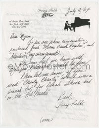 1h181 IRVING FIELDS signed letter 2004 sending his arrangements to Miami Beach Rhumba & Stardust!