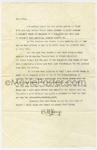 1h066 WILLIAM HENRY signed letter 1937 to legendary collector Chaw Mank about his latest!