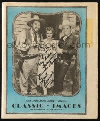 1h076 GAIL DAVIS signed magazine June 1991 she's Annie Oakley on the cover of Classic Images!