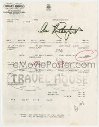 1h128 ANN RUTHERFORD signed 9x11 airplane receipt 1990 she flew to Little Rock from Los Angeles!