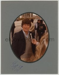 1h067 CHRISTOPHER REEVE signed matted 8x10 REPRO photo 1990s interviewed during Somewhere in Time!