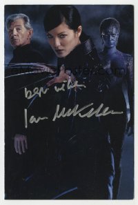 1h116 IAN MCKELLEN signed 5x7 DVD insert 2000s as Magneto with his X-Men 2 villain co-stars!