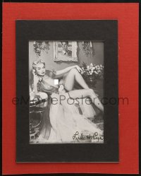 1h036 LILI ST. CYR signed 6x8 book page in 11x14 display 1980s the sexy stripper in see-through top!