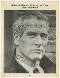 1h140 PAUL NEWMAN signed 9x11 book page 1974 Show-A-Rama's Star of the Year!