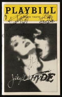 1h162 JEKYLL & HYDE signed playbill 1998 by Christiane Noll, Leah Hocking AND Robert Cuccioli!