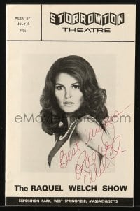 1h164 RAQUEL WELCH signed playbill 1976 in The Raquel Welch Show at the Storrowton Theatre!