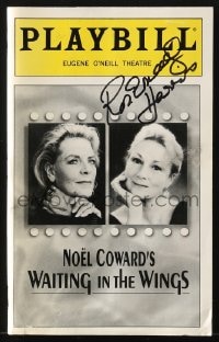 1h166 ROSEMARY HARRIS signed playbill 2000 in Noel Coward's Waiting in the Wings on Broadway!