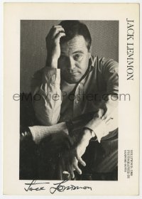 1h171 JACK LEMMON signed 4x6 postcard 1980 great portrait from 1955 taken by Sanford Roth!