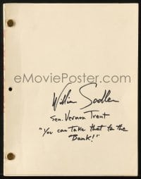 1h078 WILLIAM SADLER signed polish draft script February 3, 1989, screenplay for Hard To Kill!