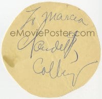 1h156 CLAUDETTE COLBERT signed 4x4 cut album page 1950s it can be framed with included REPRO still!