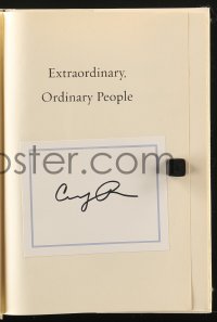 1h004 CONDOLEEZZA RICE signed bookplate in hardcover book 2010 her biography Extraordinary, Ordinary People!