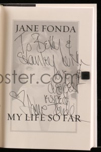 1h010 JANE FONDA signed hardcover book 2005 her autobiography My Life So Far!