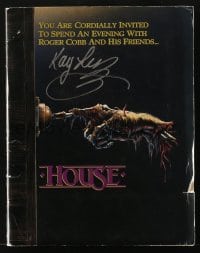 1h055 KAY LENZ signed presskit w/ 8 stills 1985 House, she autographed the cover, great scenes!