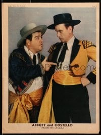 1j087 ABBOTT & COSTELLO magazine page July 20, 1941 great image, the little feller is Lou!