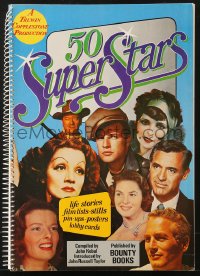 1j323 50 SUPER STARS English spiral-bound book 1974 John Kobal book w/ posters & lobbies!