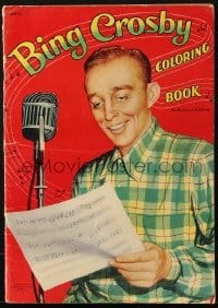 1j326 BING CROSBY Saalfield Company softcover coloring book 1954 great images of the Hollywood star!