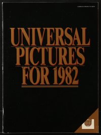 1j174 UNIVERSAL 1982 campaign book 1982 includes great advance ad for E.T., The Thing + more!