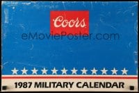 1j279 COORS calendar 1987 different George Skypeck military artwork for each month!