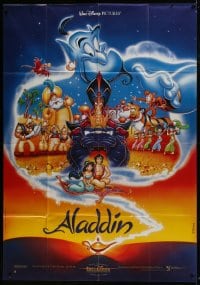 1j483 ALADDIN French 1p 1993 classic Walt Disney Arabian fantasy cartoon, great image!