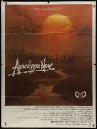 1j498 APOCALYPSE NOW French 1p 1979 Francis Ford Coppola, Bob Peak art of choppers in Vietnam!