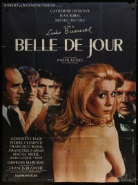 1j513 BELLE DE JOUR French 1p 1967 Luis Bunuel, close up of sexy naked Catherine Deneuve!