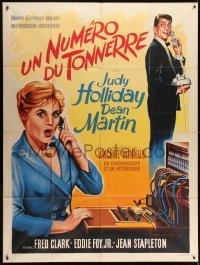 1j515 BELLS ARE RINGING French 1p 1960 different Roger Soubie art of Judy Holliday & Dean Martin!