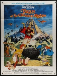 1j523 BLACK CAULDRON French 1p 1985 first Walt Disney CG movie, cool different fantasy art!