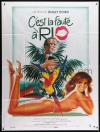 1j527 BLAME IT ON RIO French 1p 1984 different Landi art of sexy Demi Moore & Michael Caine!