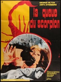 1j547 CASE OF THE SCORPION'S TAIL French 1p 1973 cool scorpion art by Faugere + woman attacked!