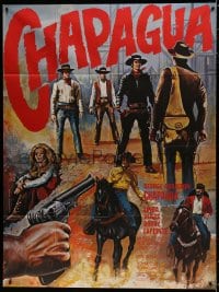 1j551 CHAPAGUA'S GOLD French 1p 1972 L'oro dei Bravados, cool spaghetti western art!