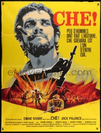 1j555 CHE French 1p 1969 cool different Boris Grinsson art of Omar Sharif as Guevara!