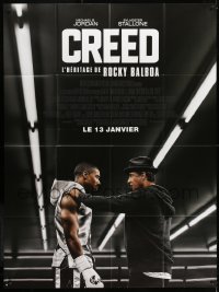1j575 CREED advance French 1p 2016 image of Sylvester Stallone as Rocky Balboa with Michael Jordan!