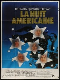 1j586 DAY FOR NIGHT French 1p 1973 Francois Truffaut with movie camera, Jacqueline Bisset & stars!
