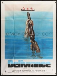 1j596 DELIVERANCE French 1p 1972 John Boorman classic, great art of shotgun pointed at canoers!