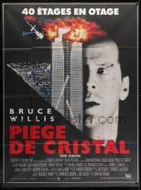 1j605 DIE HARD French 1p 1988 cop Bruce Willis is up against twelve terrorists, crime classic!