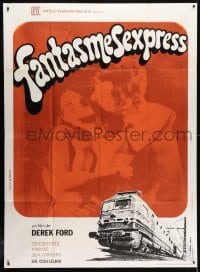 1j609 DIVERSIONS French 1p 1976 G. Ferro art, different image of naked lovers over train!