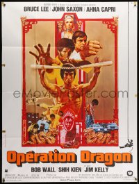 1j628 ENTER THE DRAGON French 1p 1974 Bruce Lee kung fu classic that made him a legend!