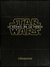 1j659 FORCE AWAKENS teaser French 1p 2015 Star Wars: Episode VII, title over starry background!