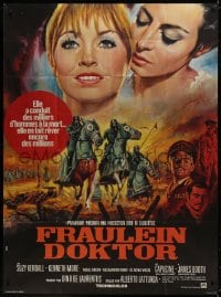 1j667 FRAULEIN DOKTOR French 1p 1969 different art of Suzy Kendall over World War I battlefield!