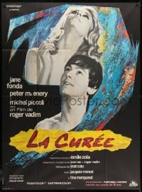 1j675 GAME IS OVER French 1p 1966 Roger Vadim's La Curee, Jane Fonda, Peter McEnery, Barnoux art!