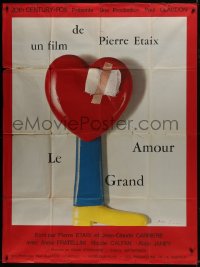 1j699 GREAT LOVE French 1p 1969 Pierre Etaix's Le Grand Amour, Francois art of bandaged heart!