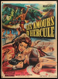 1j713 HERCULES & THE HYDRA French 1p 1960 Mascii art of Jayne Mansfield & Hargitay fighting dragon!