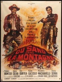 1j716 HILLS RUN RED French 1p 1967 Un Fiume di dollari, Jean Mascii spaghetti western art!