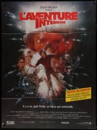 1j734 INNERSPACE French 1p 1987 Dennis Quaid, Martin Short, cool Morgan art, directed by Joe Dante!