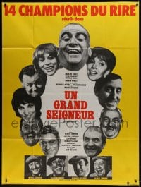 1j744 KEEP THE RED LIGHT BURNING French 1p R1970s headshots of Louis de Funes & cast, prostitution!