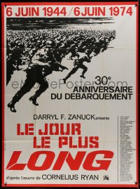 1j787 LONGEST DAY French 1p R1974 Zanuck's World War II movie, the 30th anniversary of D-Day!