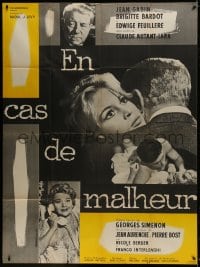 1j790 LOVE IS MY PROFESSION French 1p R1960s Georges Simoneon's En Cas de Malheur, Brigitte Bardot