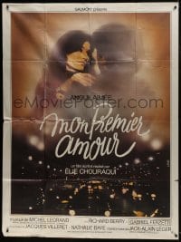 1j815 MON PREMIER AMOUR French 1p 1978 romantic close up of pretty Anouk Aimee & Richard Berry!