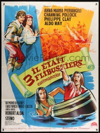 1j822 MUSKETEERS OF THE SEA French 1p 1962 Grinsson art of Pier Angeli & pirate Channing Pollock!
