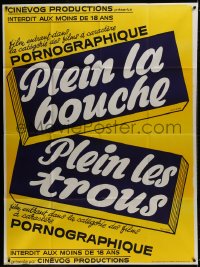 1j857 PLEIN LA BOUCHE/PLEIN LES TROUS French 1p 1980s sexploitation double bill!